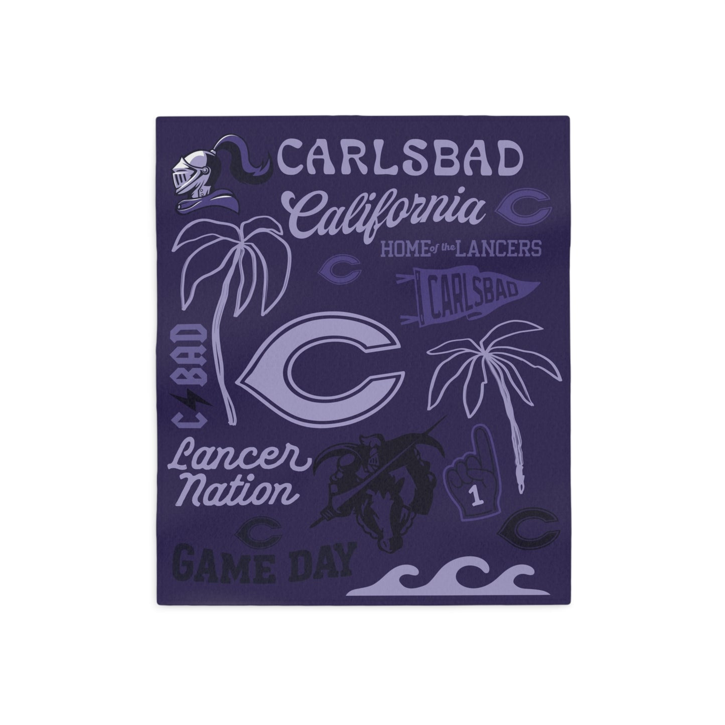Carlsbad High School Lancers Sweatshirt Blanket