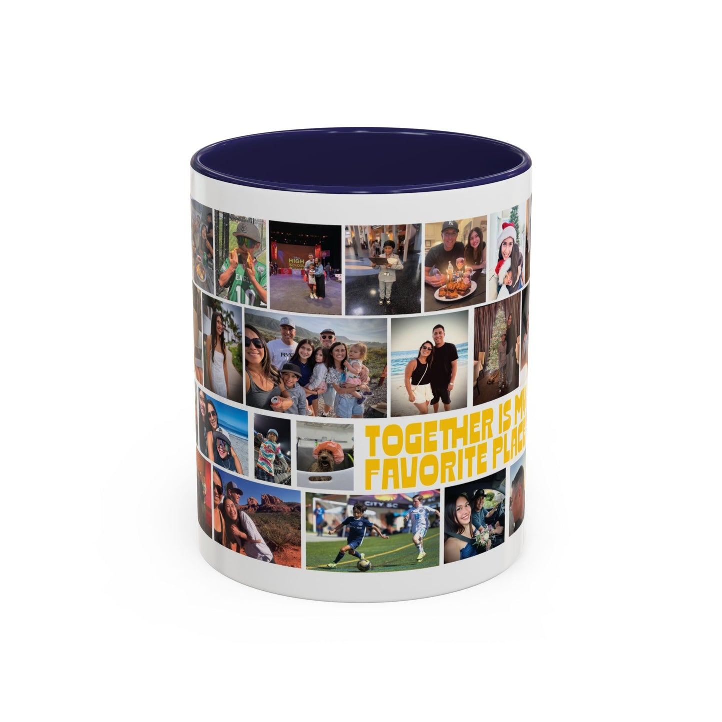 Photo Collage Coffee Mug — "Together is My Favorite Place to Be" Personalized Accent Mug