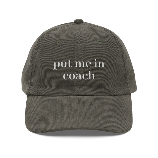 Put Me in Coach Vintage Embroidered Corduroy Cap
