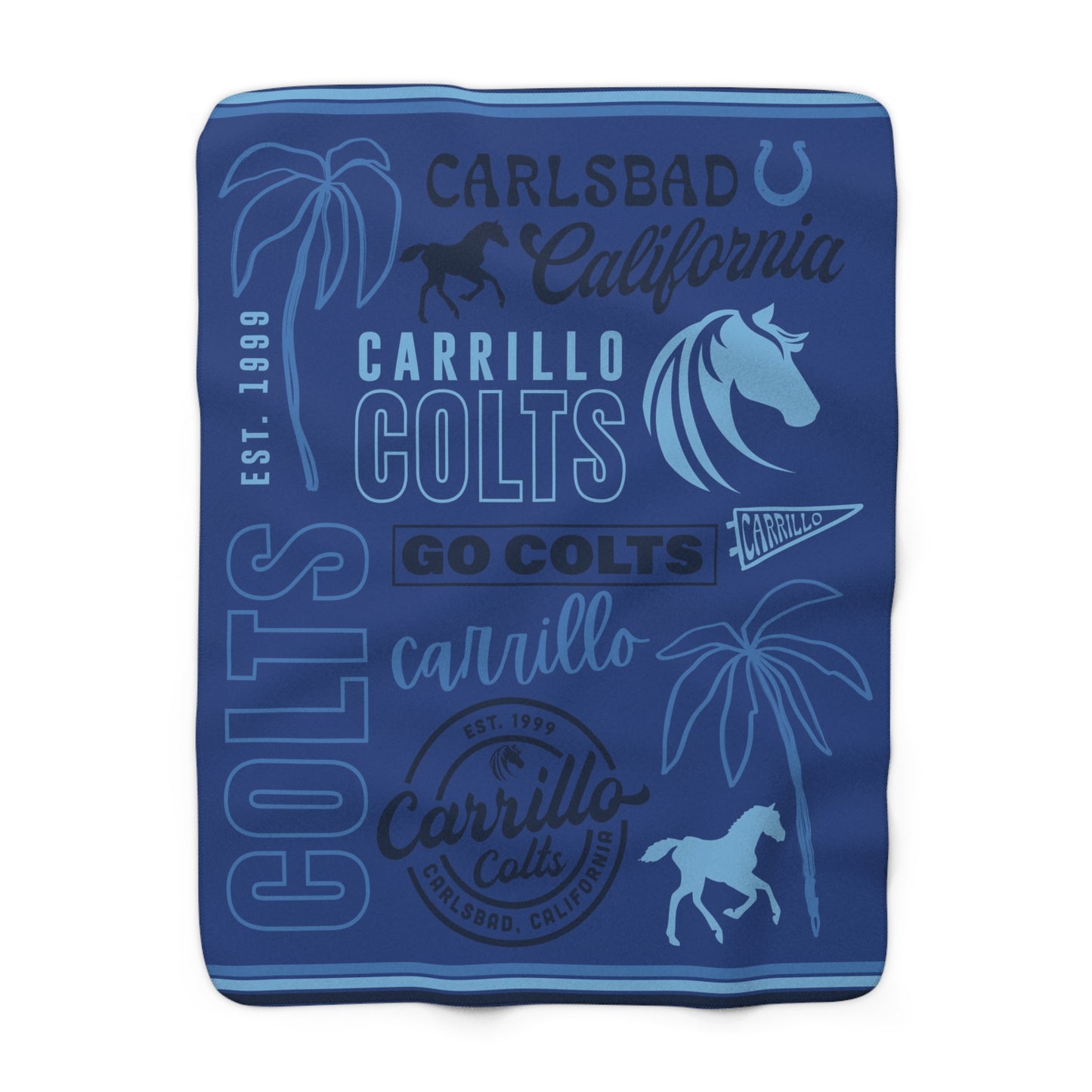 Carrillo Colts Cozy Sherpa Fleece Blanket
