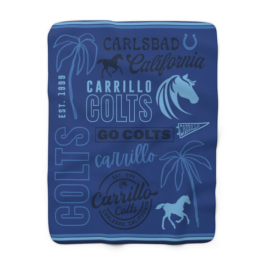 Carrillo Colts Cozy Sherpa Fleece Blanket