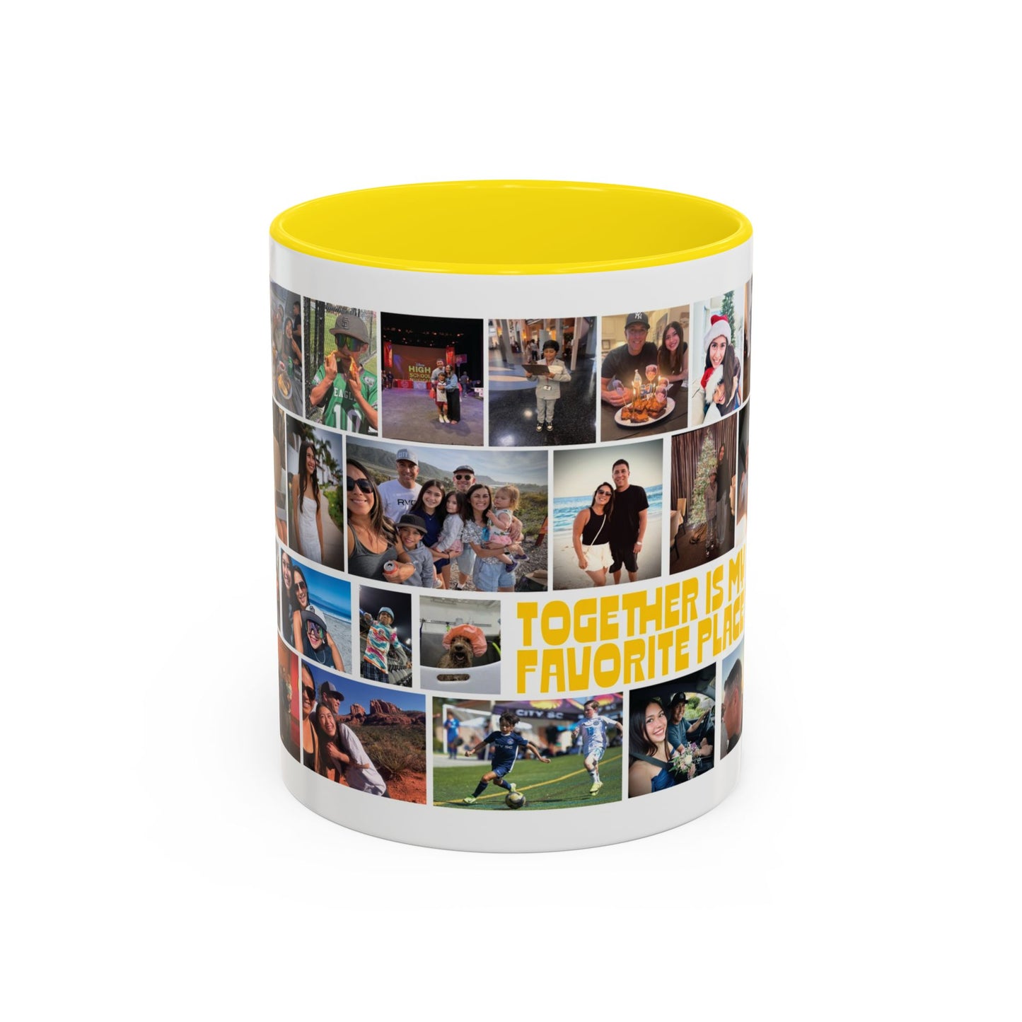 Photo Collage Coffee Mug — "Together is My Favorite Place to Be" Personalized Accent Mug