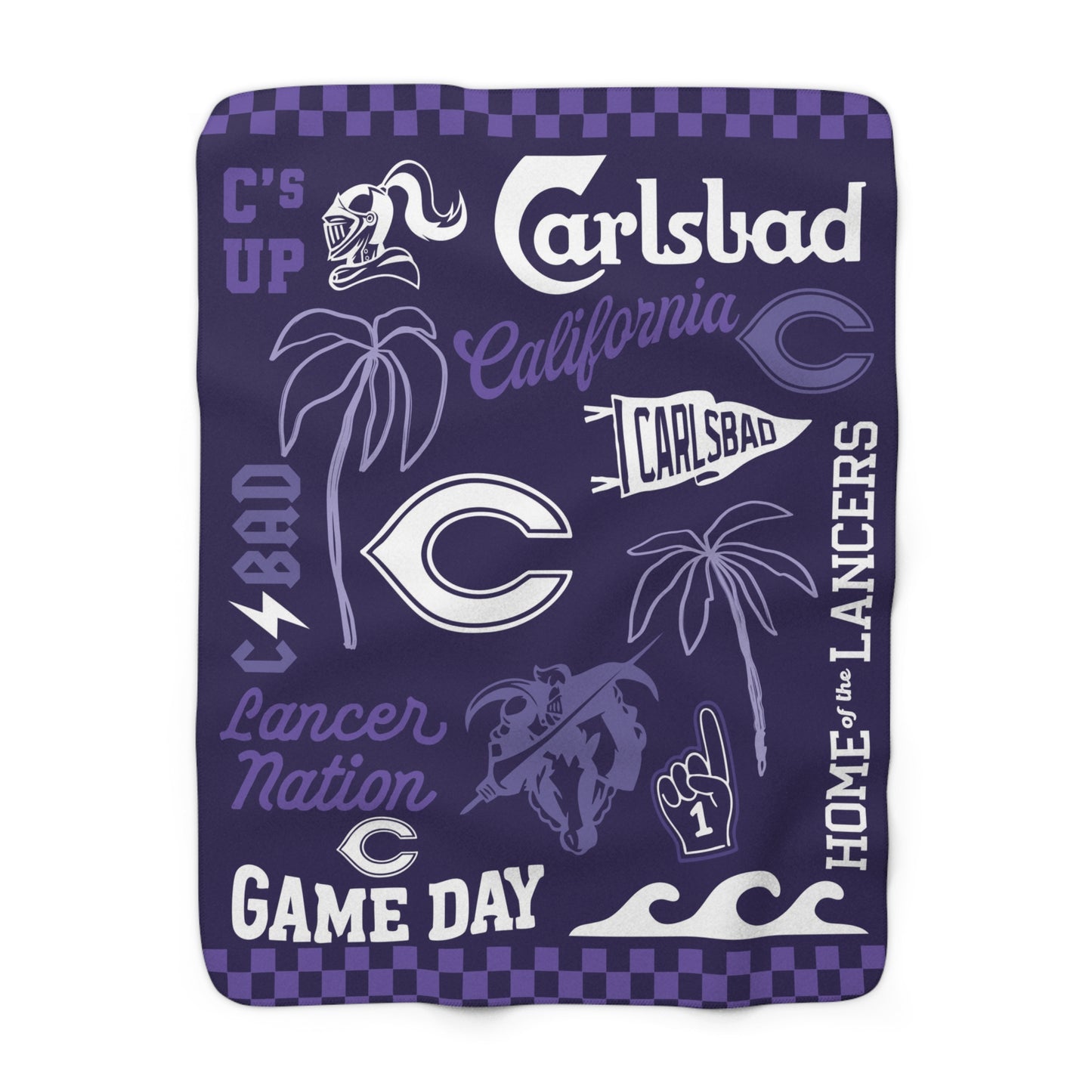Carlsbad Lancers Game Day Sherpa Fleece Blanket