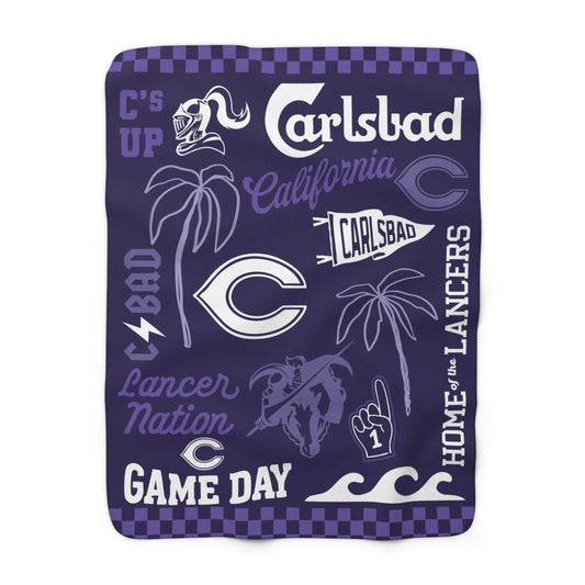 Carlsbad Lancers Game Day Sherpa Fleece Blanket
