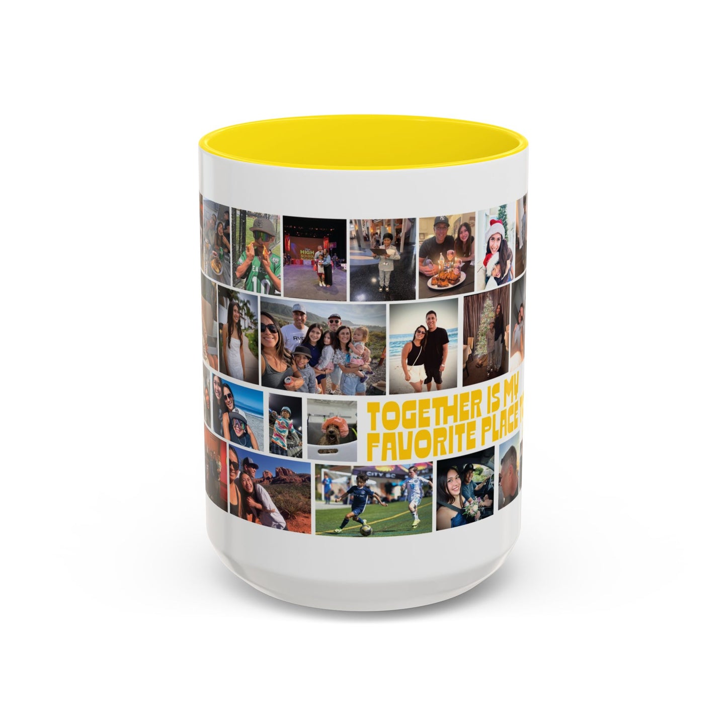 Photo Collage Coffee Mug — "Together is My Favorite Place to Be" Personalized Accent Mug