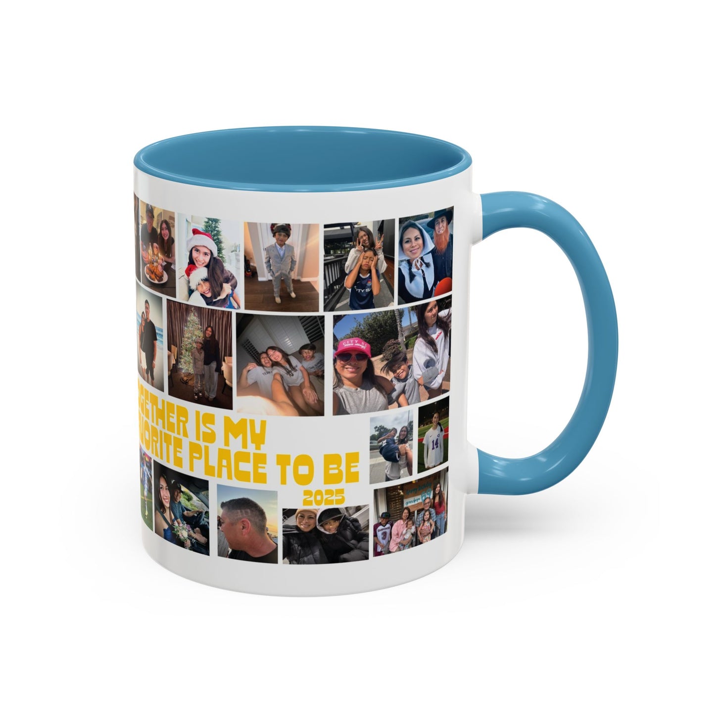 Photo Collage Coffee Mug — "Together is My Favorite Place to Be" Personalized Accent Mug