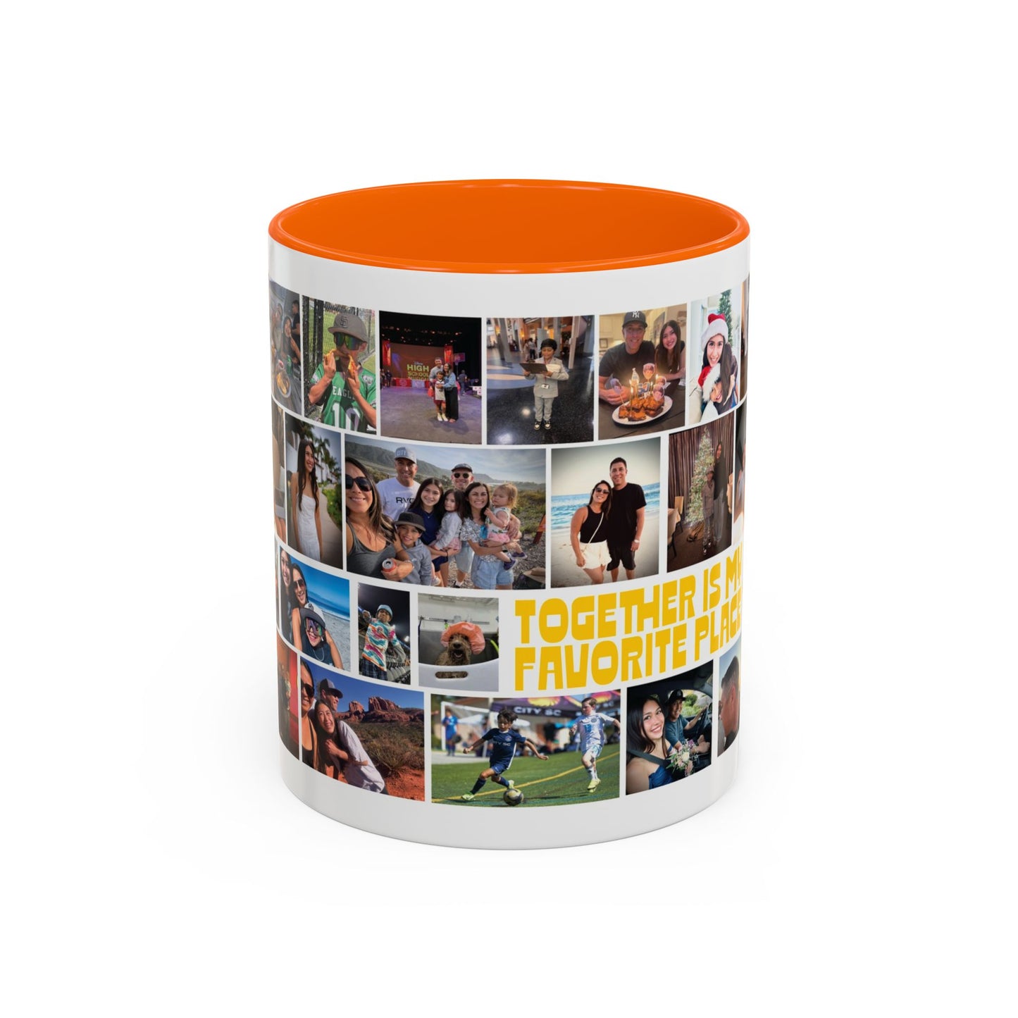 Photo Collage Coffee Mug — "Together is My Favorite Place to Be" Personalized Accent Mug