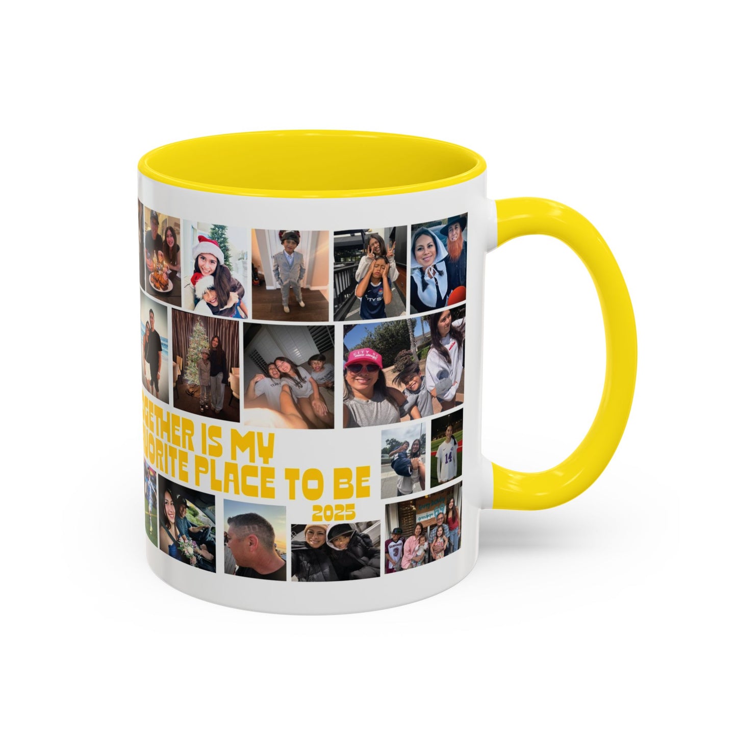 Photo Collage Coffee Mug — "Together is My Favorite Place to Be" Personalized Accent Mug