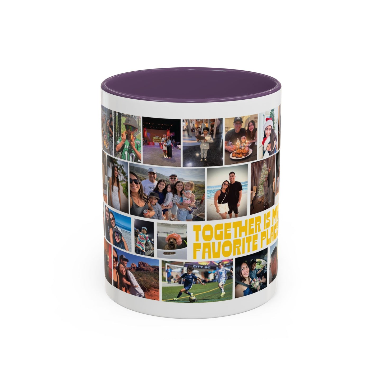 Photo Collage Coffee Mug — "Together is My Favorite Place to Be" Personalized Accent Mug