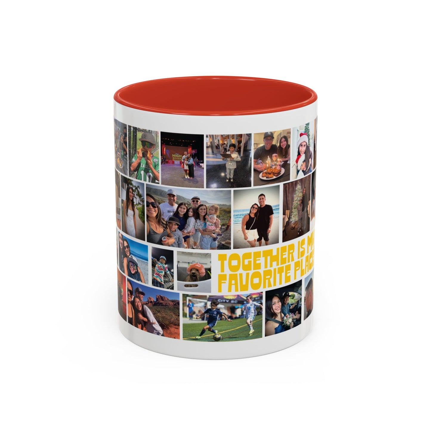 Photo Collage Coffee Mug — "Together is My Favorite Place to Be" Personalized Accent Mug