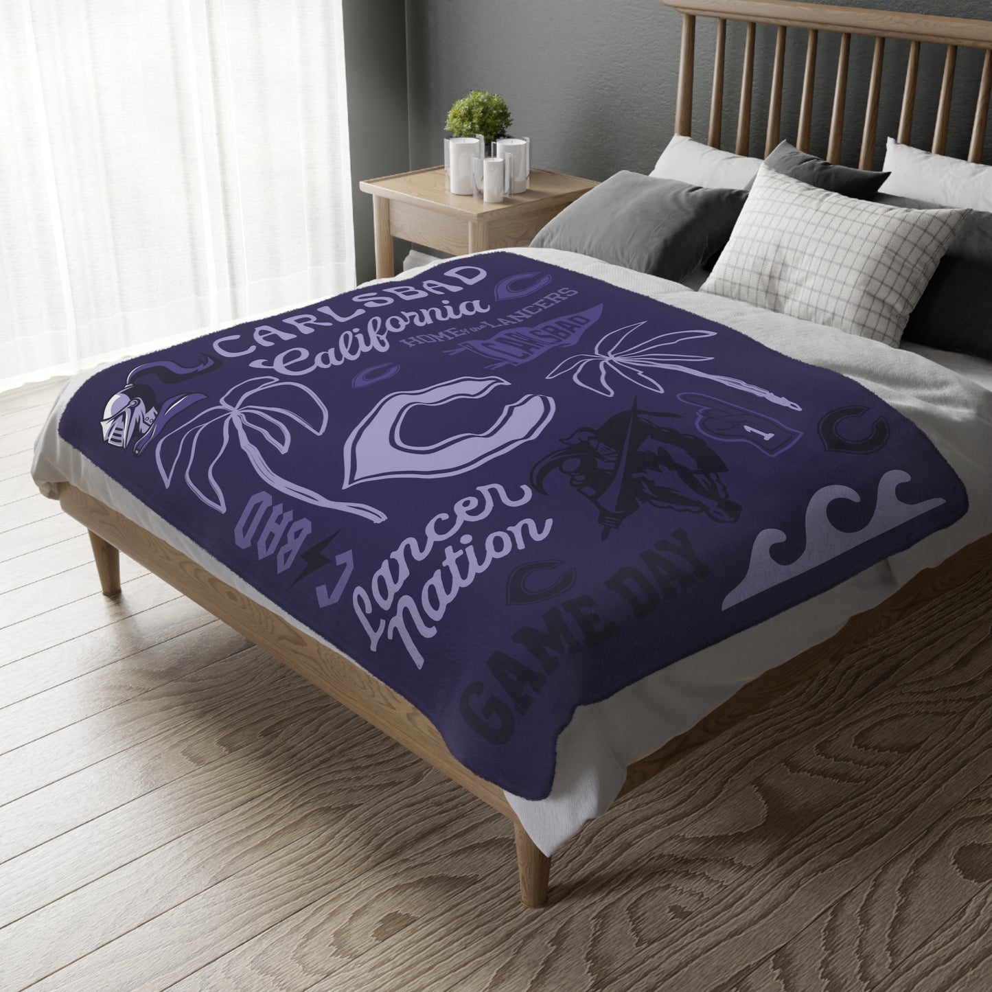 Carlsbad High Lancers Game Day Velveteen Blanket
