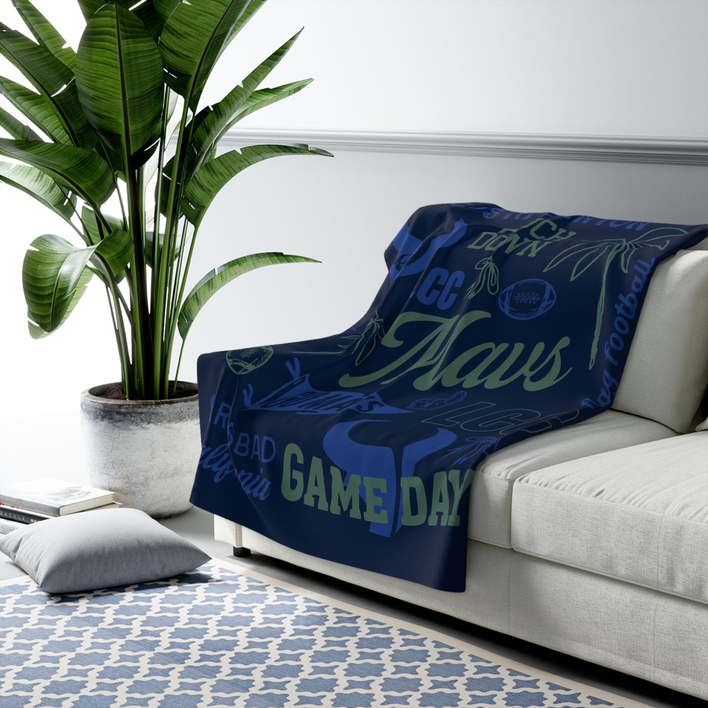 LCC MAVS Flag Football Game Day Sherpa Fleece Blanket