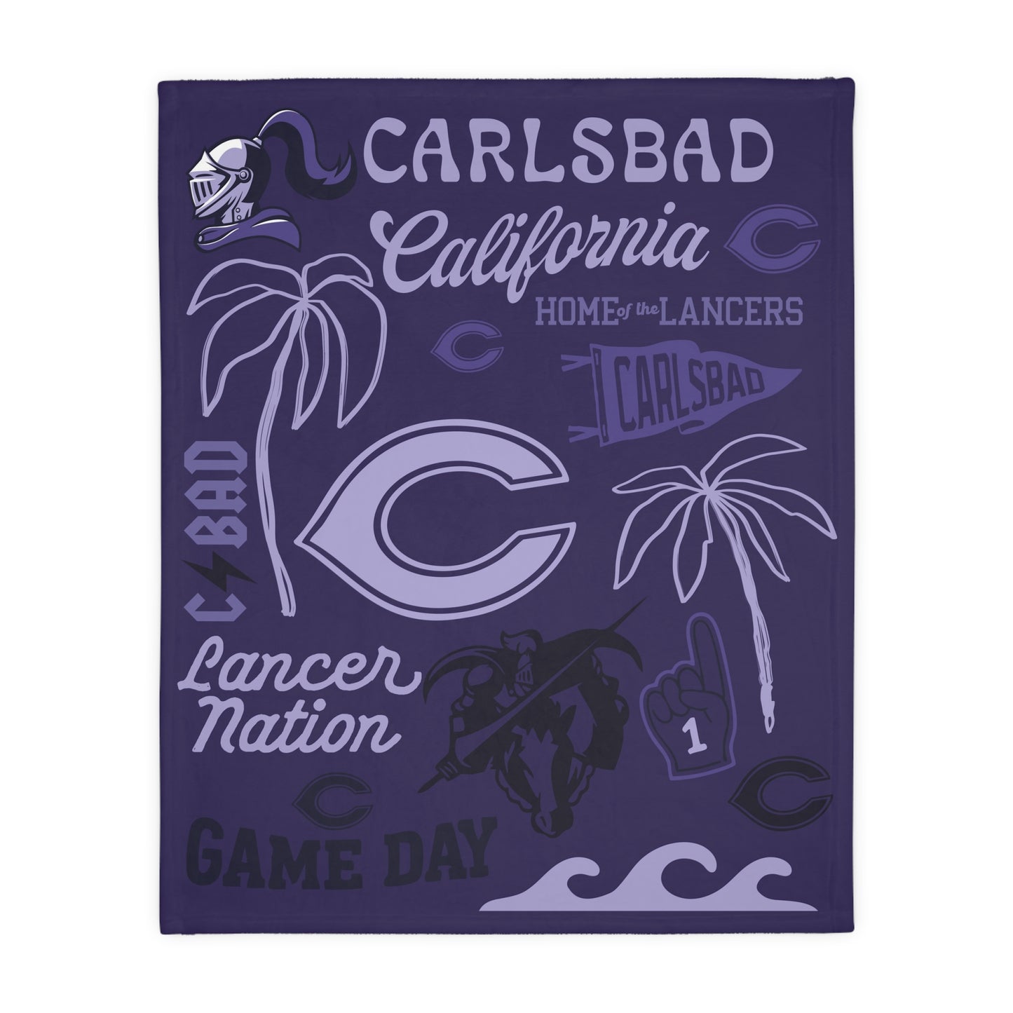 Carlsbad High Lancers Game Day Velveteen Blanket