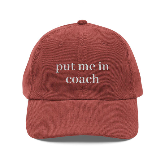 Put Me in Coach Vintage Embroidered Corduroy Cap