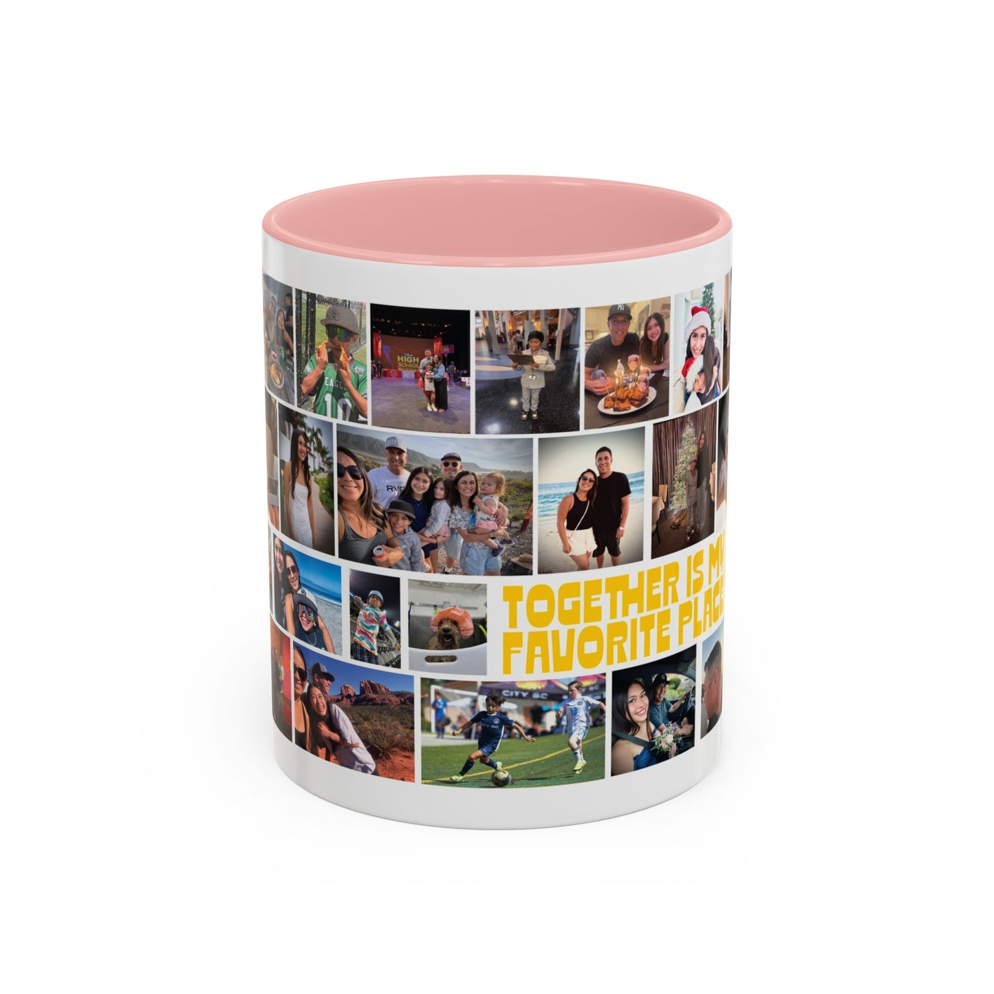 Photo Collage Coffee Mug — "Together is My Favorite Place to Be" Personalized Accent Mug