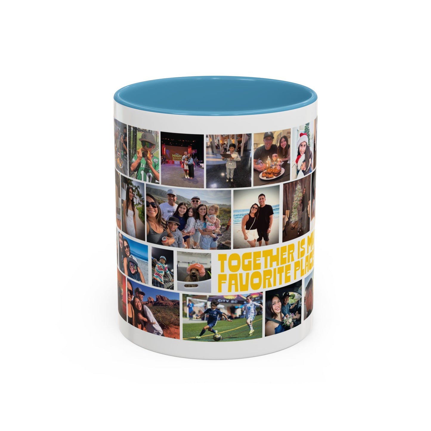 Photo Collage Coffee Mug — "Together is My Favorite Place to Be" Personalized Accent Mug