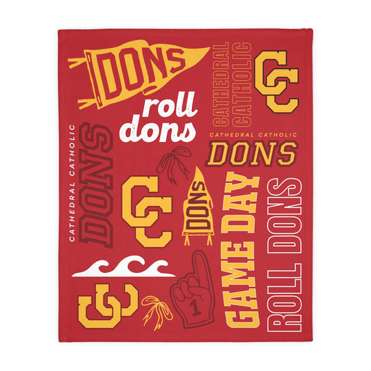 Cathedral Catholic Dons Game Day Velveteen Blanket