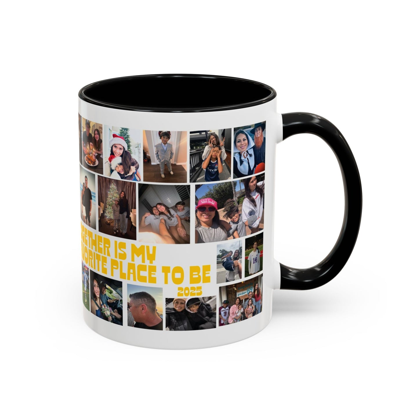 Photo Collage Coffee Mug — "Together is My Favorite Place to Be" Personalized Accent Mug