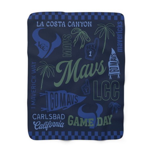 La Costa Canyon LCC MAVS Game Day Sherpa Fleece Blanket