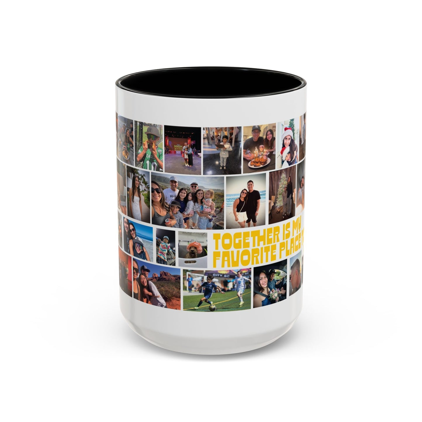 Photo Collage Coffee Mug — "Together is My Favorite Place to Be" Personalized Accent Mug